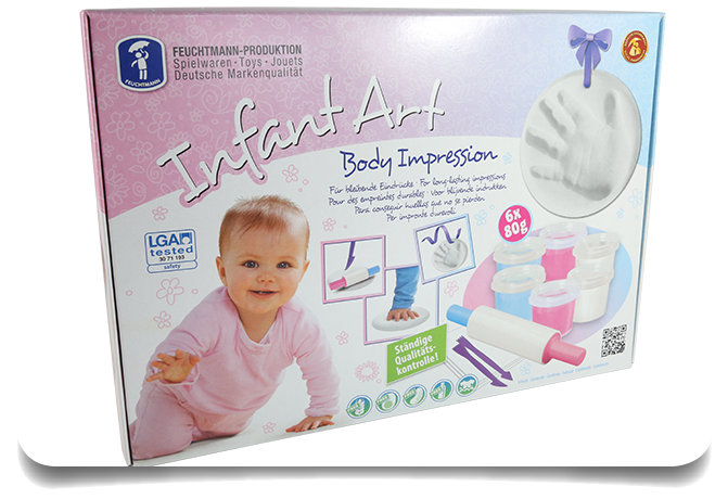 Feuchtmann Abdruck-Set Infant Art BODY IMPRESSION Kinder Handabdruck Fußabdruck 